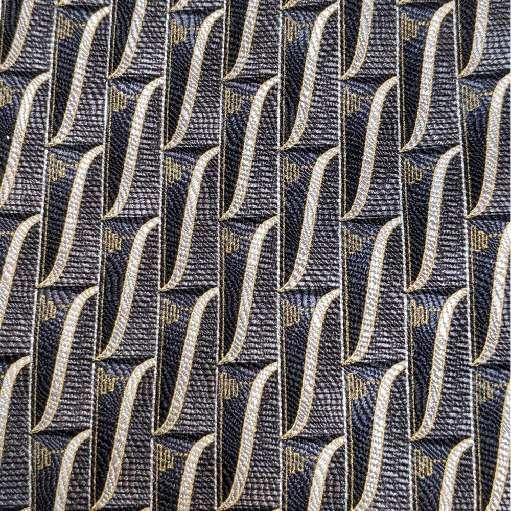 Zylos George Machado Geometric Men's Neck Tie‎ 100% Silk Multi Color - Picture 2 of 6